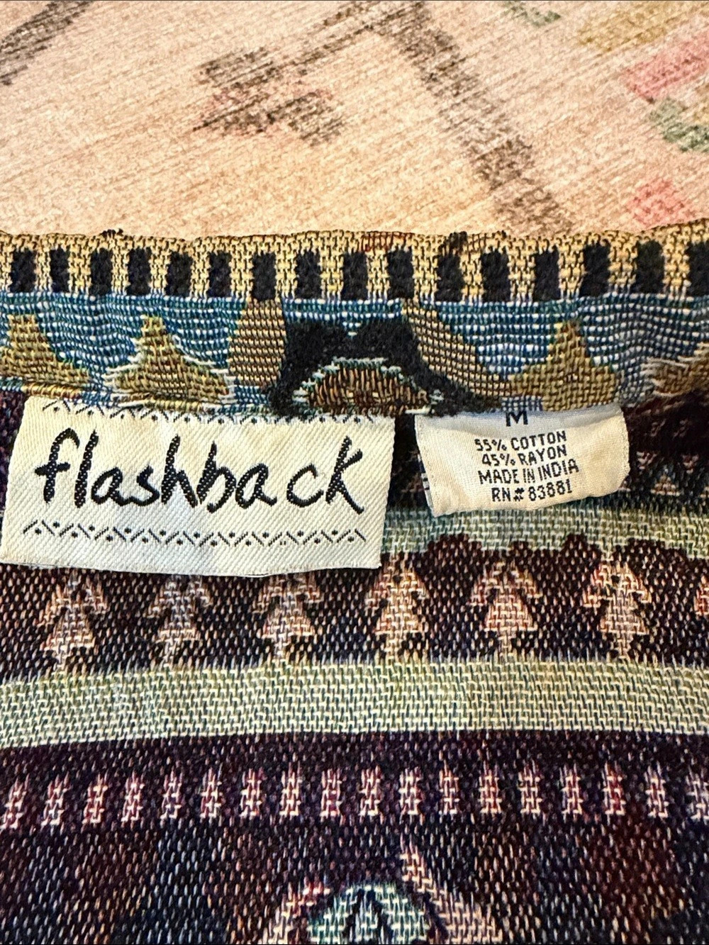 Flashback Patterned jacker in Black & Blue - Picture 5 of 5